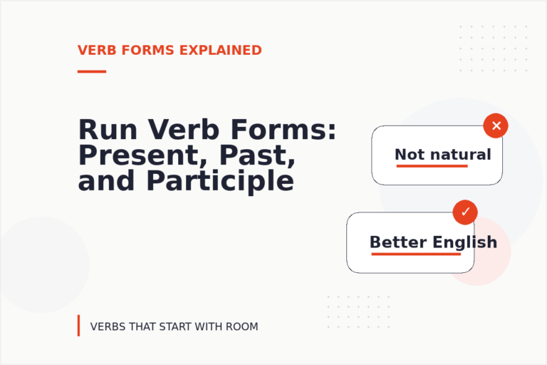 Run Verb Forms: Present, Past, and Participle