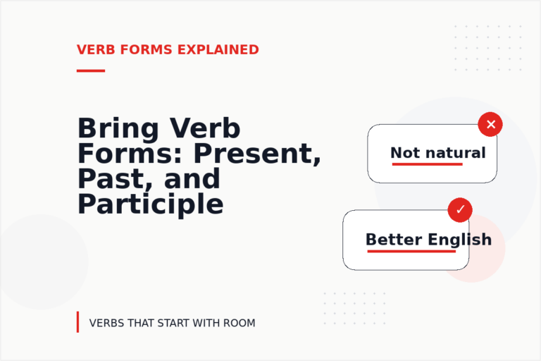 Bring Verb Forms: Present, Past, and Participle