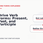 Drive Verb Forms: Present, Past, and Participle